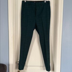 ASOS Men's Teal Checkered Dress Pants